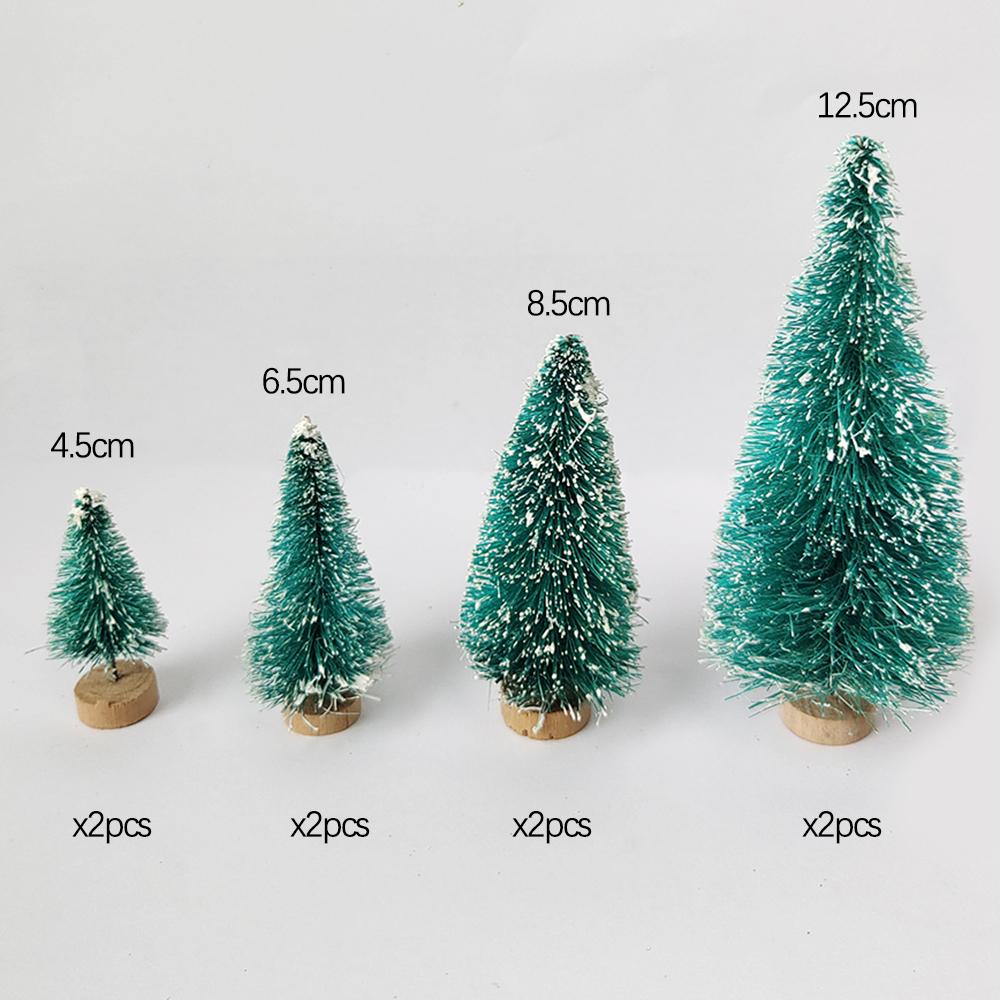 Mini Christmas Tree Ornament Artificial Cedar Pine Winter Snow Landscape Xmax Tree Tabletop Diy Craft Christmas Decoration 2023
