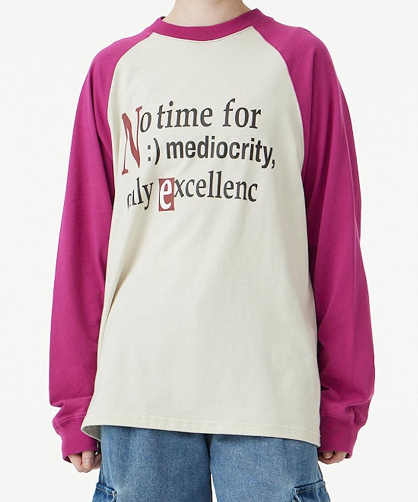 URBANAGE No Time Raglan Long Sleeve_Pink