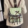 Schultasche Mode Süßes Mädchen Windtasche 1011 Neu Süß Premium Schleife Karomuster Rucksack