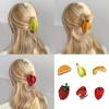 Ponytail Claw Hair Clip Barrettes Clamp Fruit Theme Hair Adornment Hair Ornaments Fun Hairpin for Girls Casual Wear