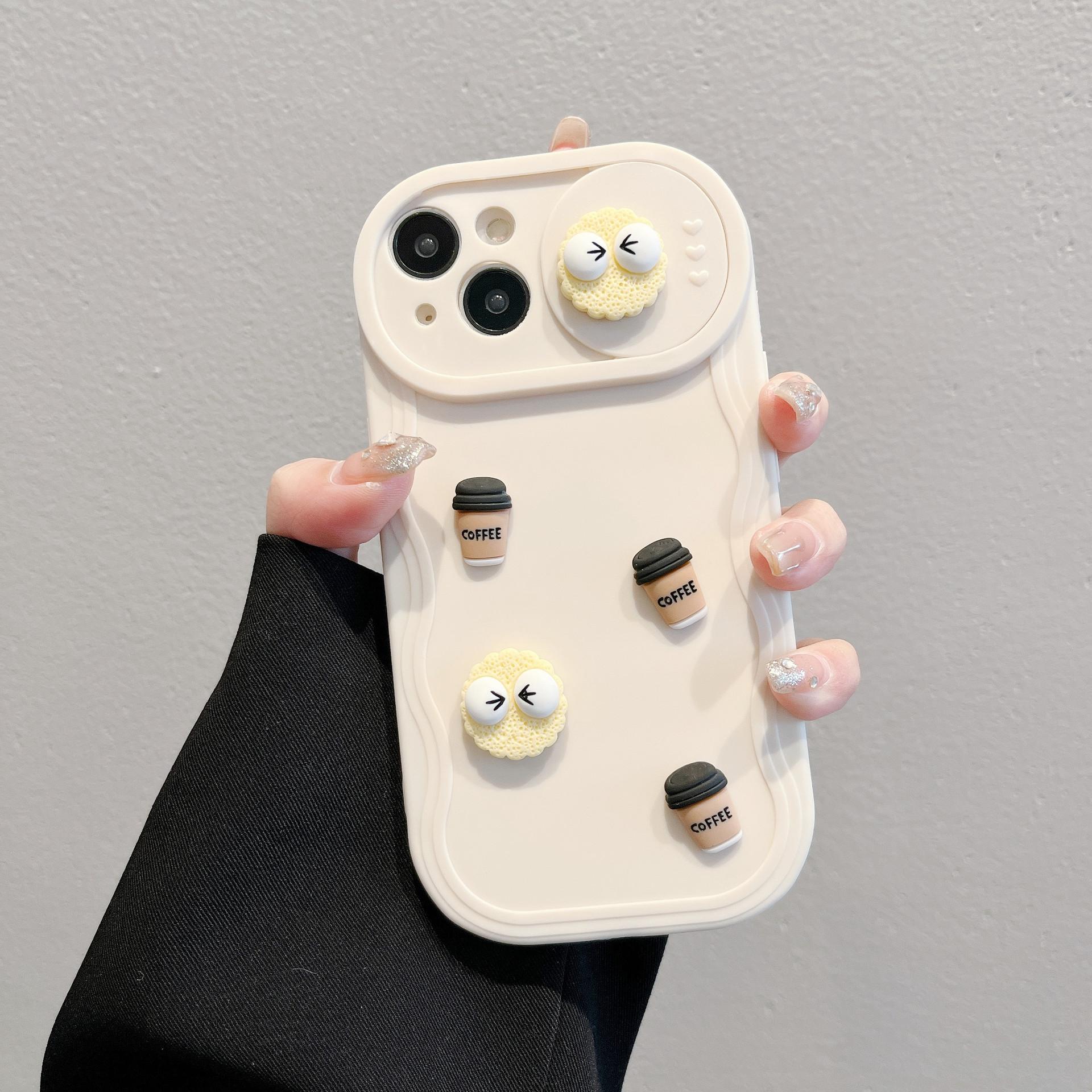 

Волнистое раздвижное окно Подходит для Apple 16PRO Кирпичный кофе Креативный чехол для мобильного телефона IPhone 11/12 Нишевый защитный чехол Apple 13