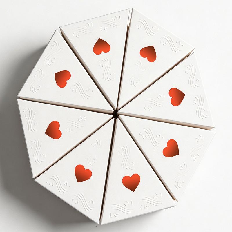 8 Piezas Caja de Regalo de Papel con Forma de Pastel Triangular Galletas Dulces Recuerdos para Baby Shower Golosinas Cajas de Empaque para Postres de Fiesta de Cumpleaños Infantil