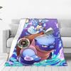 Pokemon Blastoise Cartoon Decke Fleece Frühling Herbst Anime Wassertyp Multifunktion Ultra-Weich Überwurfdecken Büro Steppdecke