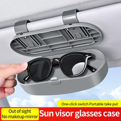 Auto Car Glasses Box Portable Car Sunglasses Holder In The Car Driving Glasses Holder Eyeglass Case Sun Visor Car Lenses Holder
