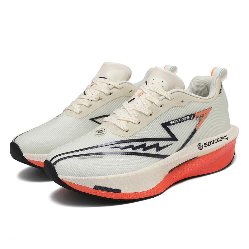 

Running Shoes Carbon Board Speciality Marathon Men Sports Breathable Lightweight Women S Comfortable Athletic Nonskid Sneakers 40 помаранчевий