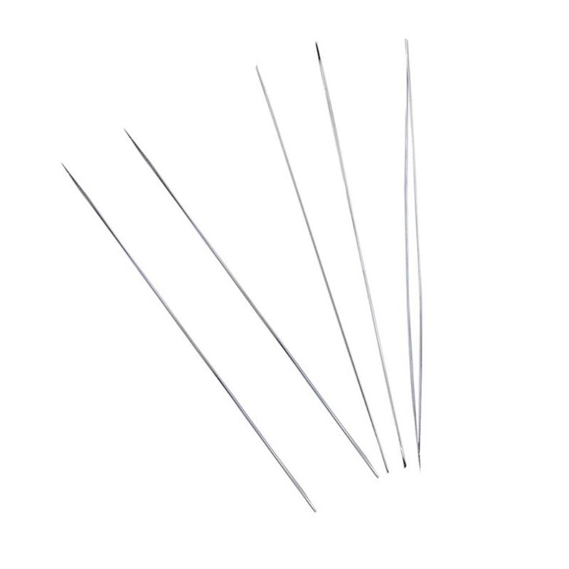 5/6pcs Open Beading Needle Set Stainless Steel Beading Tools Practical Beaded Threading Pins Jewelry Making Supplies