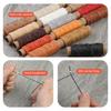 150D Leather Thread 450m Leather Thread Pack of 15 Flat Leather Yarn Waxed Bookbinding Yarn for Leather Crafts DIY and Repairs