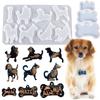 Hundbricka Hänge Benformad Silikonform DIY Valpformade Hantverk Smycken Nyckelring Hänge Tillverkningstillbehör Harts Gipsformar