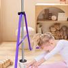 Sbarra da Ginnastica per Bambini, Altezza Regolabile da 88,9-129,54 Cm, Comoda per la Conservazione, Antiscivolo, Adatta per Allenamento a Casa/All'aperto per Principianti E