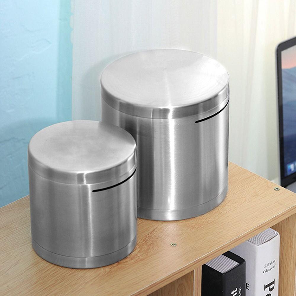 Large Capacity Saving Money Box Cylindrical Type Coin Storage Box Piggy Bank Adult Saving