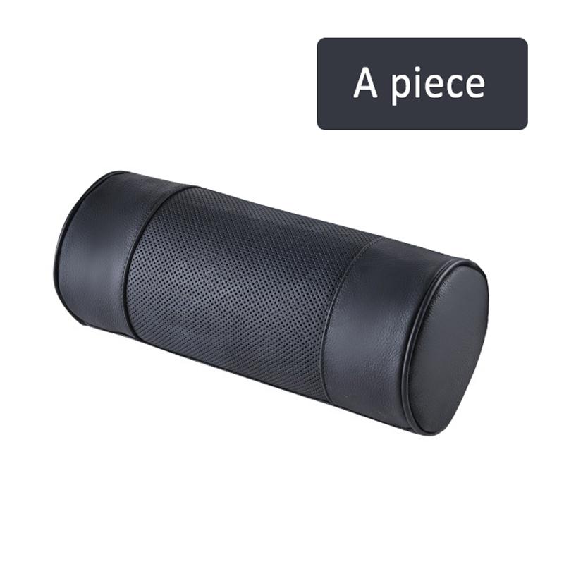 1ks Hovězí kůže Polštář do auta Opěradlo sedáku Cylindrická paměťová pěna Auto Krk Polštář páteře Kožená podložka pod hlavu kancelářské židle pro BMW