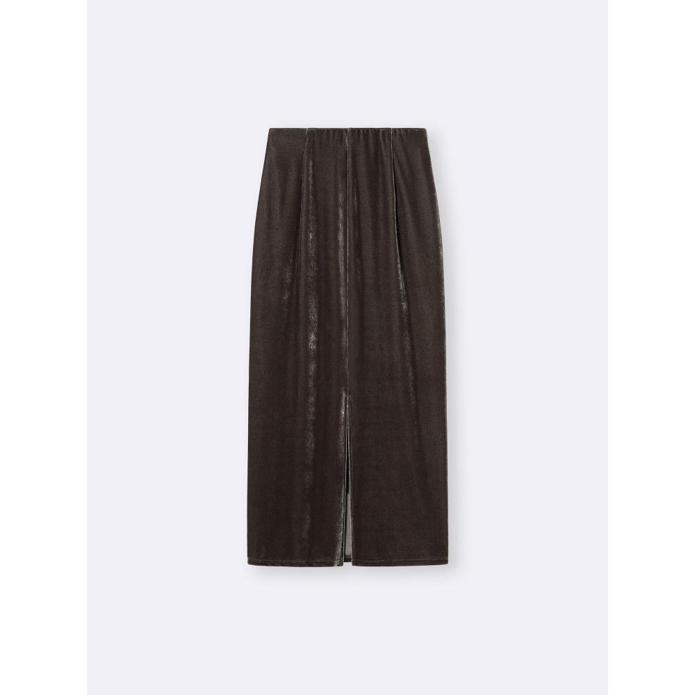 Gu By Uniqlo Velvet Narrow Maxi Skirt Z+e
