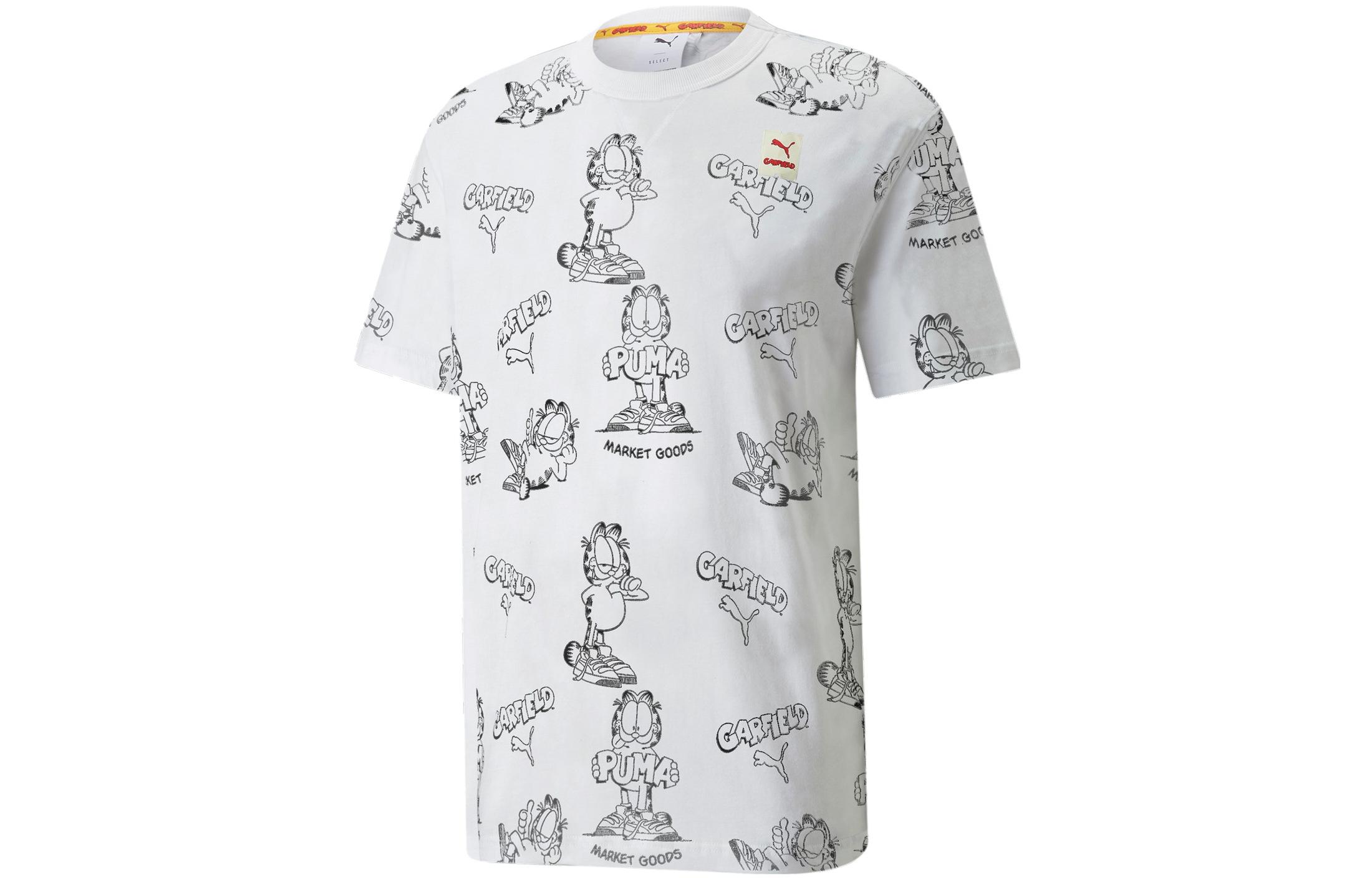 PUMA x GARFIELD Sports Life Collection T Shirt Men s White 534434-02 XS