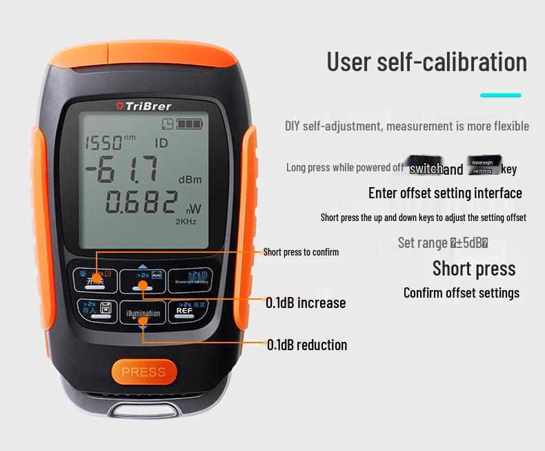 High-Precision Rechargeable Optical Power Meter & Red Light Fiber Optic Pen