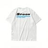 Japanese JDM  Civic Fit Modified SPOON Printed Graphic Tshirt Breathable Sweat Absorption Motorcycle T-Shirt 's Clothing