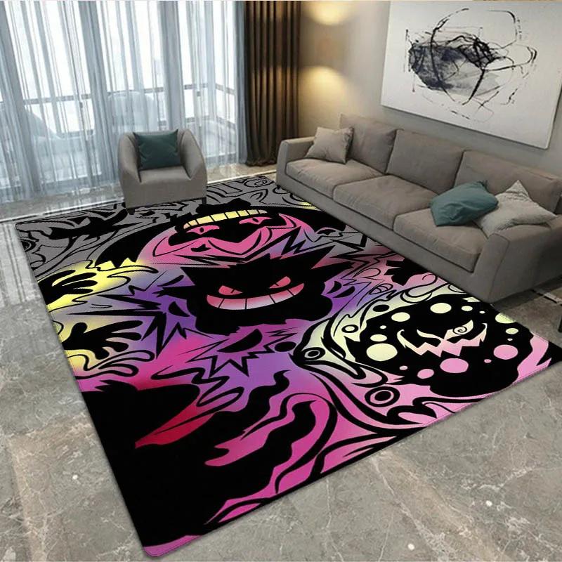 3D Pokémon Cute Gengar printed Carpet Living Room Bedroom Carpet Non-slip carpet home bedroom decor area rug Birthday Gift