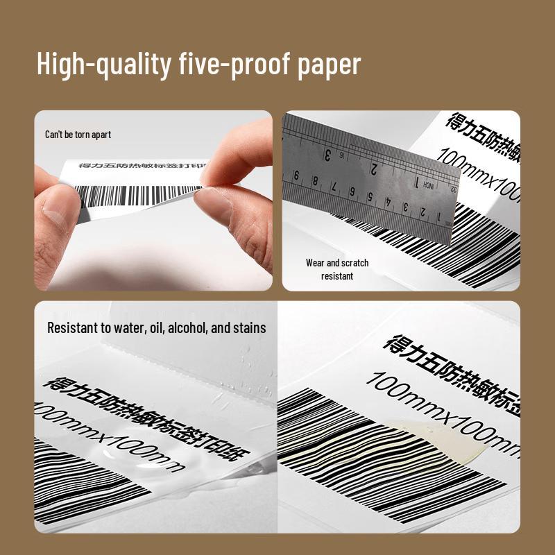 Deli Five-Proof Thermal Label Paper