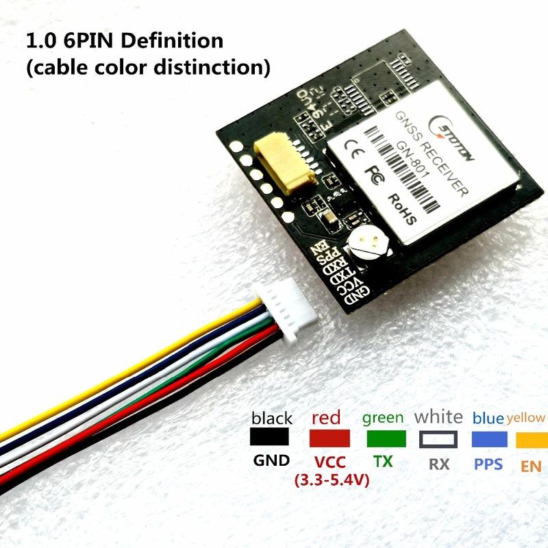 GN-801 Modulo GNSS TTL UART GPS GLONASS modalità doppia M8n Modulo GNSS Ricevitore Antenna, FLASH integrato, NMEA0183 GN801 TOPGNSS