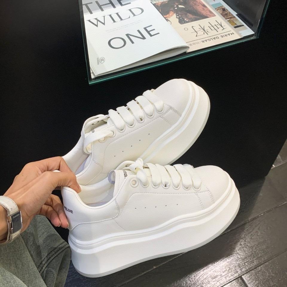 Spot~ thick-soled casual single shoes 2025 spring new 5 cm height increase white shoes thick baseplate shoes, confidential delivery