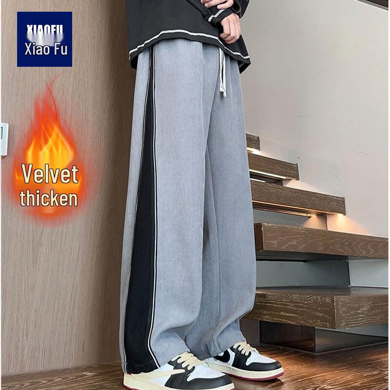 

Men s Boa Fleece Casual Straight-leg Pants XL