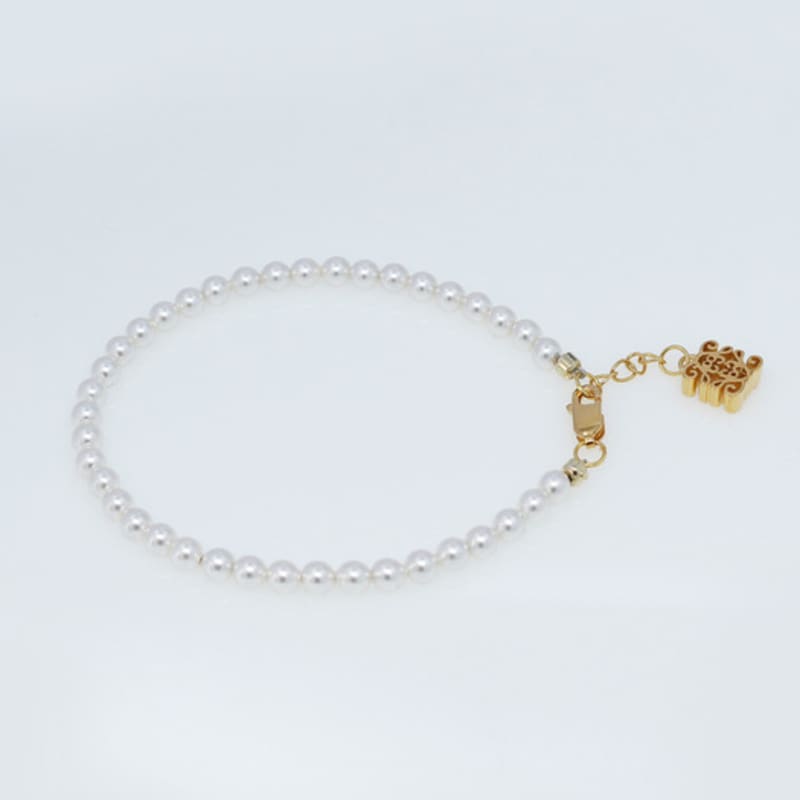 jewelCOUNTY Anagram Snow White Pearl Bracelet[92.5Silver]