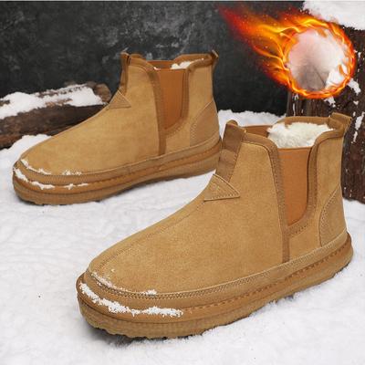 Winterplüsch und dicke warme Schneestiefel Klassische Herren rutschfeste High Top Modische und trendige lässige Baumwollstiefel Herrenstiefel