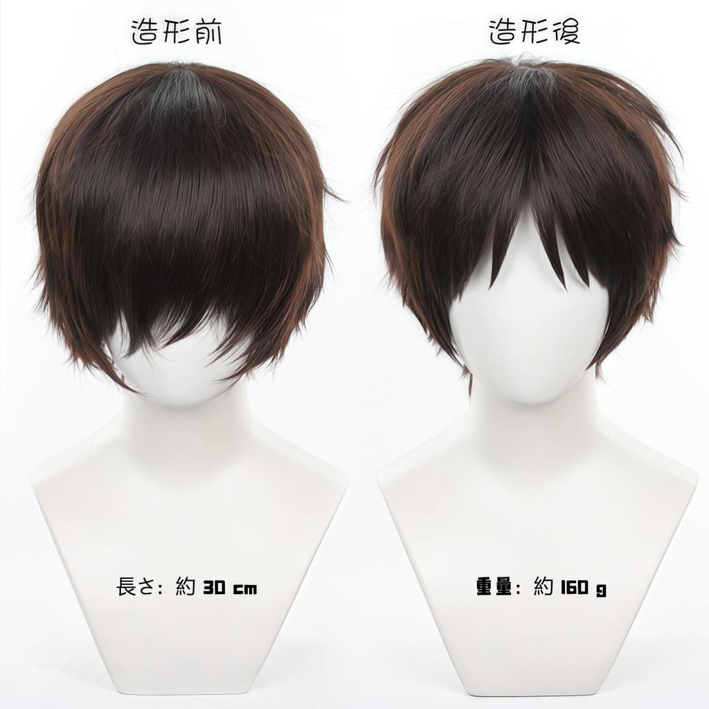 Sizuuenn Attack on Titan Eren Yeager Heat Cosplay Wig with Perfect for Cultural and Photo Shoots Wig, Resistant, Net, Events, Festivals,