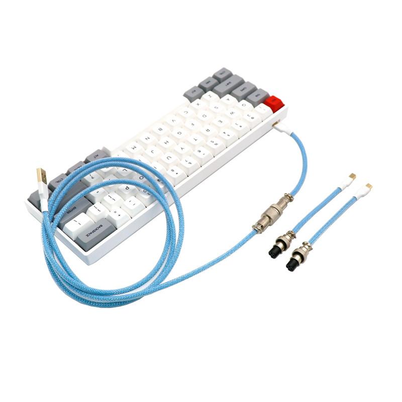 Angitu Premium Customized Mechanical Keyboard Data Cable USB Type C Aviator Cable With 0B/CY8/GX16 Colored Connector