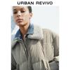 UR2025 Women's Vintage Corduroy Lamb Wool Collar Duck Down Jacket