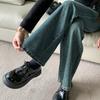 Autumn and Winter Velvet Thickened Micro-pull Jeans Women's New High-waisted High-flared Pants
