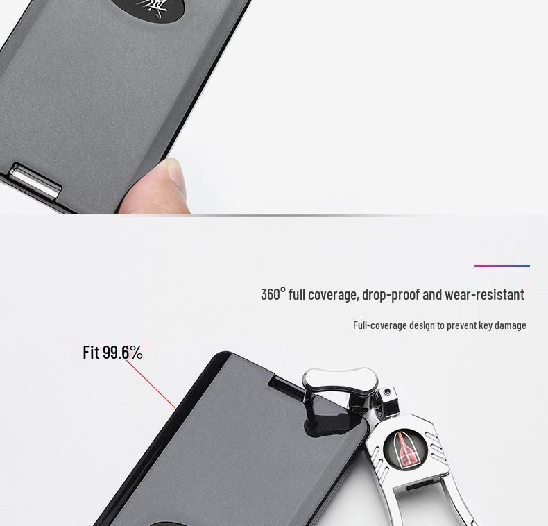 Hongqi Key Case: Stylish, Atmospheric Car Key Holder with Buckle Remote Shell & Personalized Decoration.