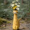 Cute cat shaped flower vase Long-Necked Cat Vase universal dried flowers vase A whimsical cat vase cat-themed decorative vase