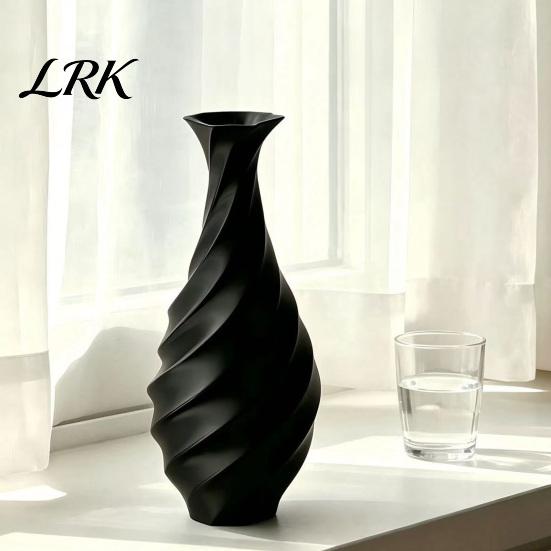 Minimalistische Dekoration für moderne Häuser 3D-gedruckte dekorative Spiralvase, Pflanzenbehälter Wohnpflanze Einweihungsgeschenke Raum Schlafzimmer Tischdekoration,