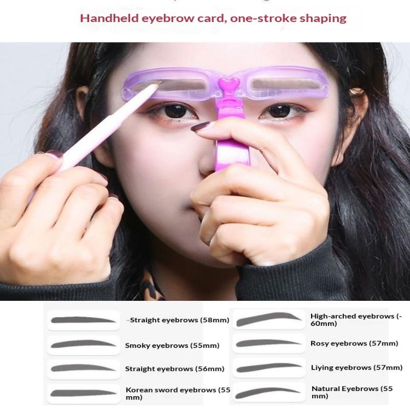8 Styles Eyebrow Stencil Kit Reusable Design Eyebrow Shaping Template Tool Eyebrow Grooming Card For Beginners Makeup