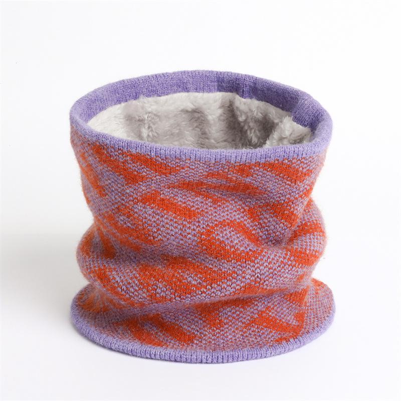 

Толстый Зимний Теплый Шарф-Кольцо на Шею Женский Вязаный Полосатый Воротник Снуд Шейный Платок Уличный Лыжный Полная Маска Шерстяной Буфанда Шарф One Size