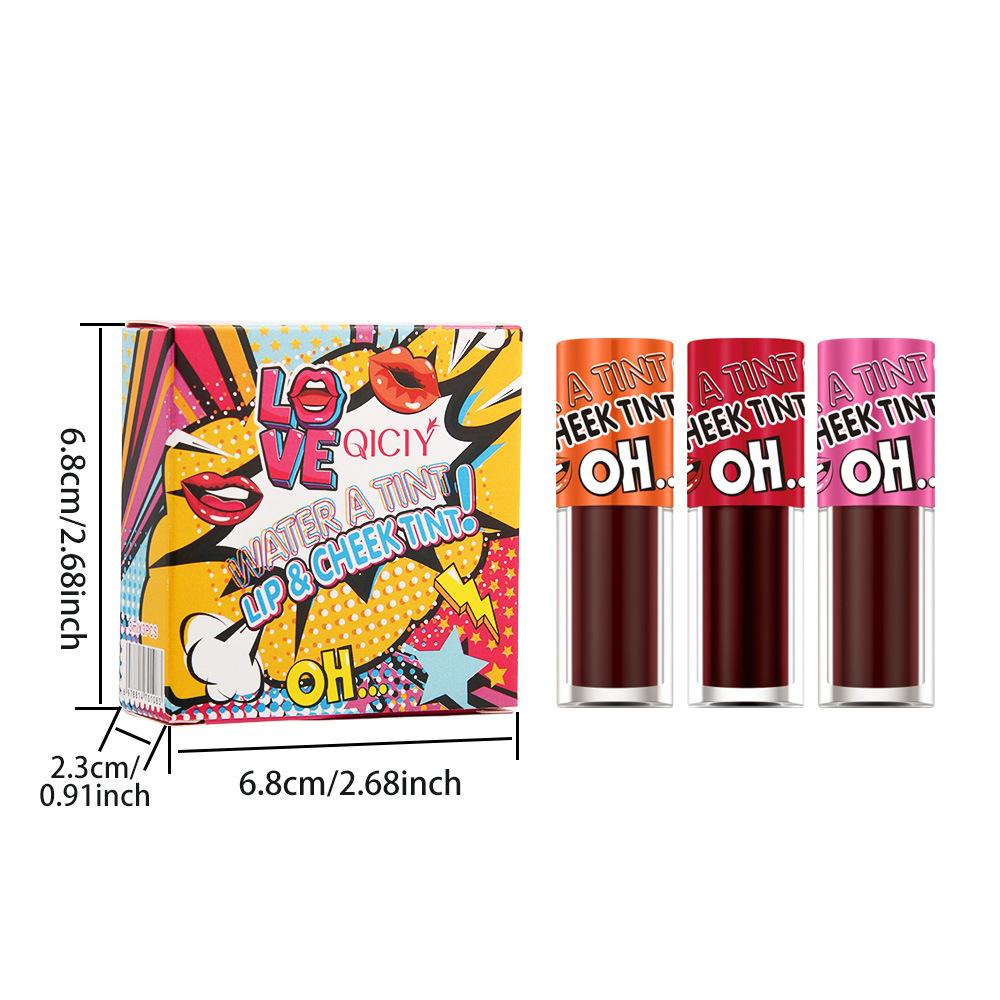

3-Color Tinted Lip Gloss Set Hydrating Moisturizing Plumping Lip Oil Gel with Nourishing Care for Full Lips Lip Stain 3PCS