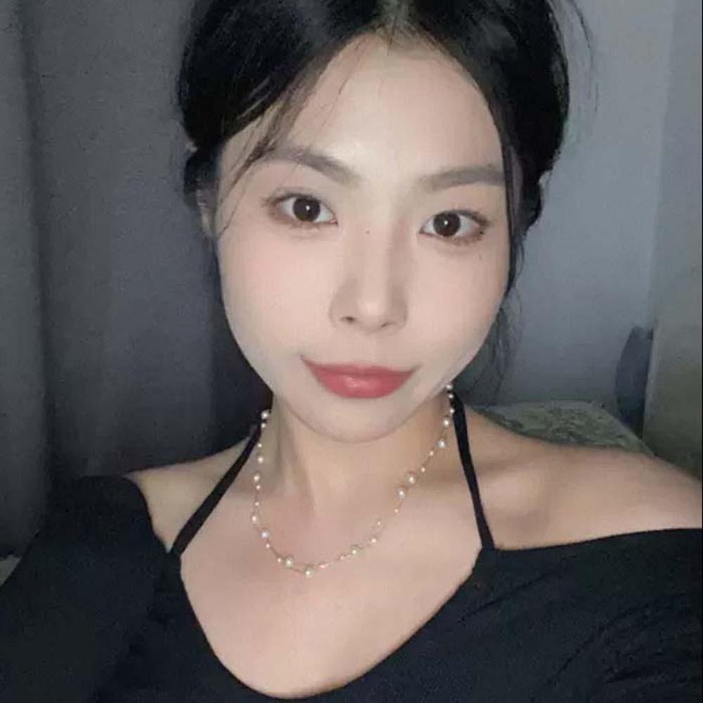 Luxury Stacked Pearls Necklace Titanium Steel Collarbone Chain Elegant Neck Pendant  Party