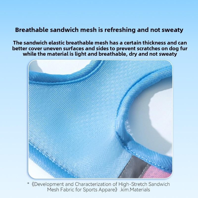 Summer Color Matching Leash Dog Chest Strap Vest Type Grid Breathable Walking Dog Leash Dog Chain Pet Cat Rope