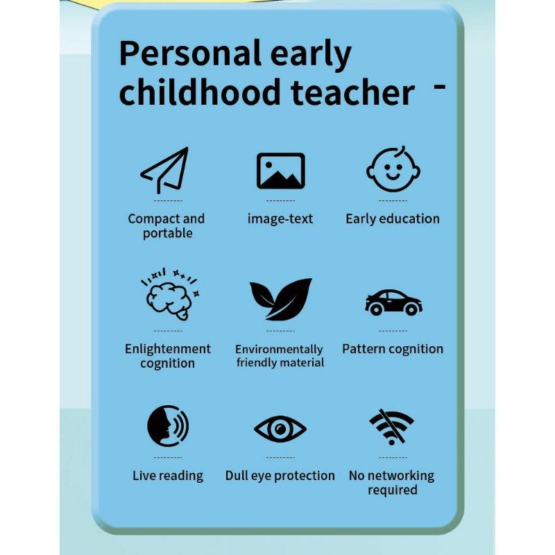 1PACK Children's Early Education Card Machine 1-6 Year Old Baby Educational Toys Chinese and English Enlightenment Literacy Card Learning Machine