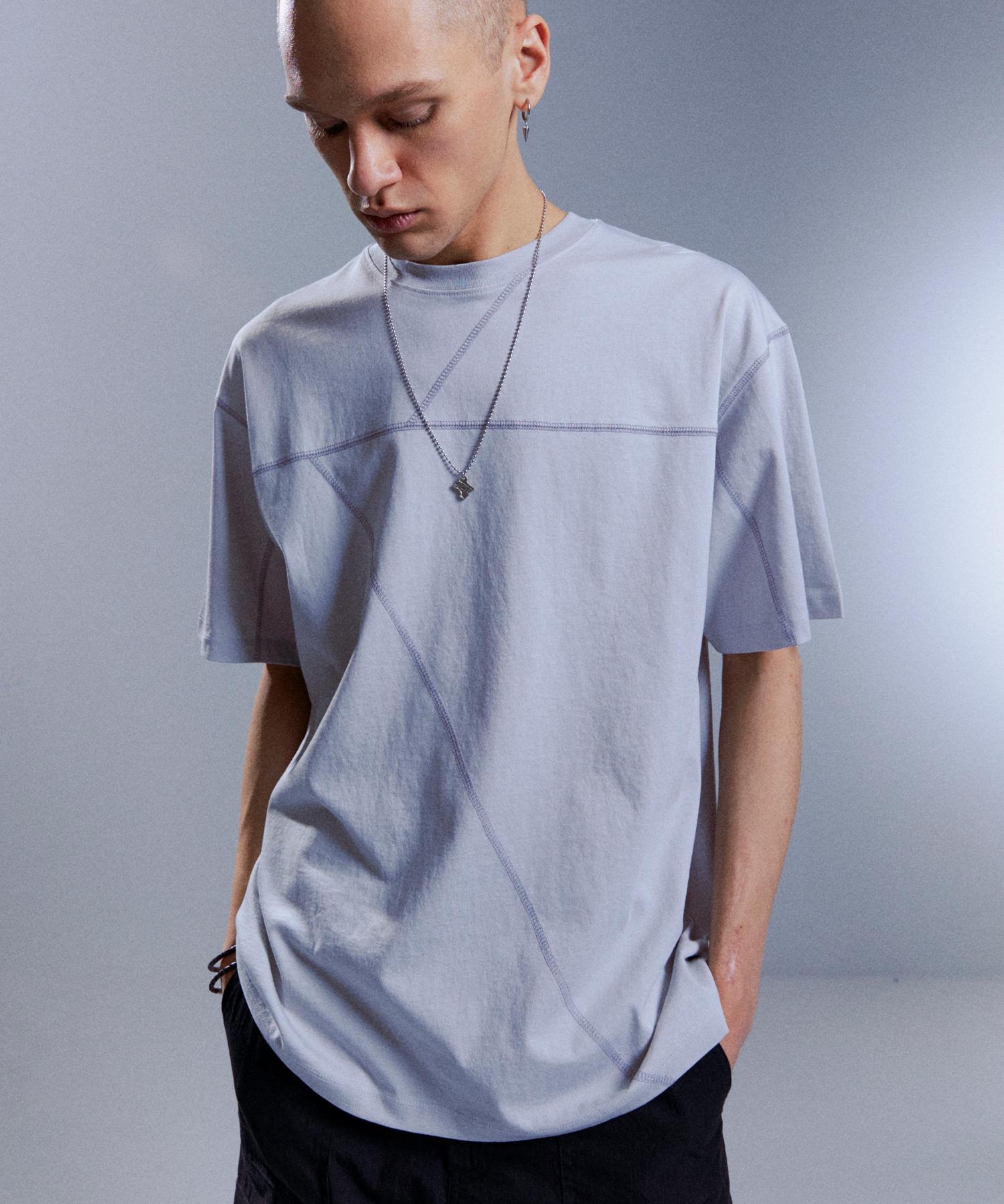 Episode Untitled Outing Stitch Short Sleeve T-Shirt Light Gray 2