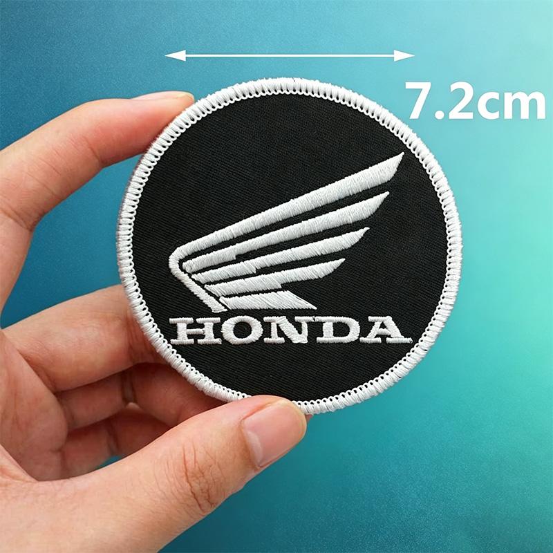 For Honda CB400 CB650 FCBF CBR25ORR CRF SH3O0 NC75O Motorcycle Logo Emblems Embroidered Cloth Stickers Clothing Hole Patch Decal