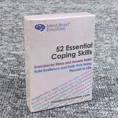 Mente Cerebro Emoción 52 Tarjetas Esenciales de Habilidades de Afrontamiento Ejercicios de Autocuidado para el Alivio del Estrés y la Ansiedad Social Juego de Baraja