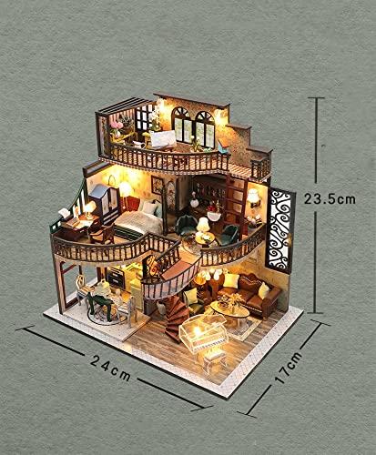 (t-FREAK) 1:32 Dollhouse DIY Kit Set Miniature Dream Pavilion
