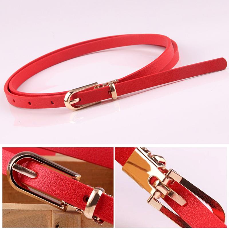 1Pc Solid Color Ladies Skirt Skinny Leather Thin Women Fashion Dress Waist Belt