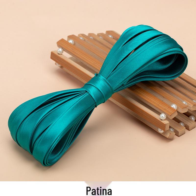 Hengmeihe Cheongsam Bordo 1 cm: Nastro Orlo in Seta Sintetica Non Stiro a Quattro Pieghe