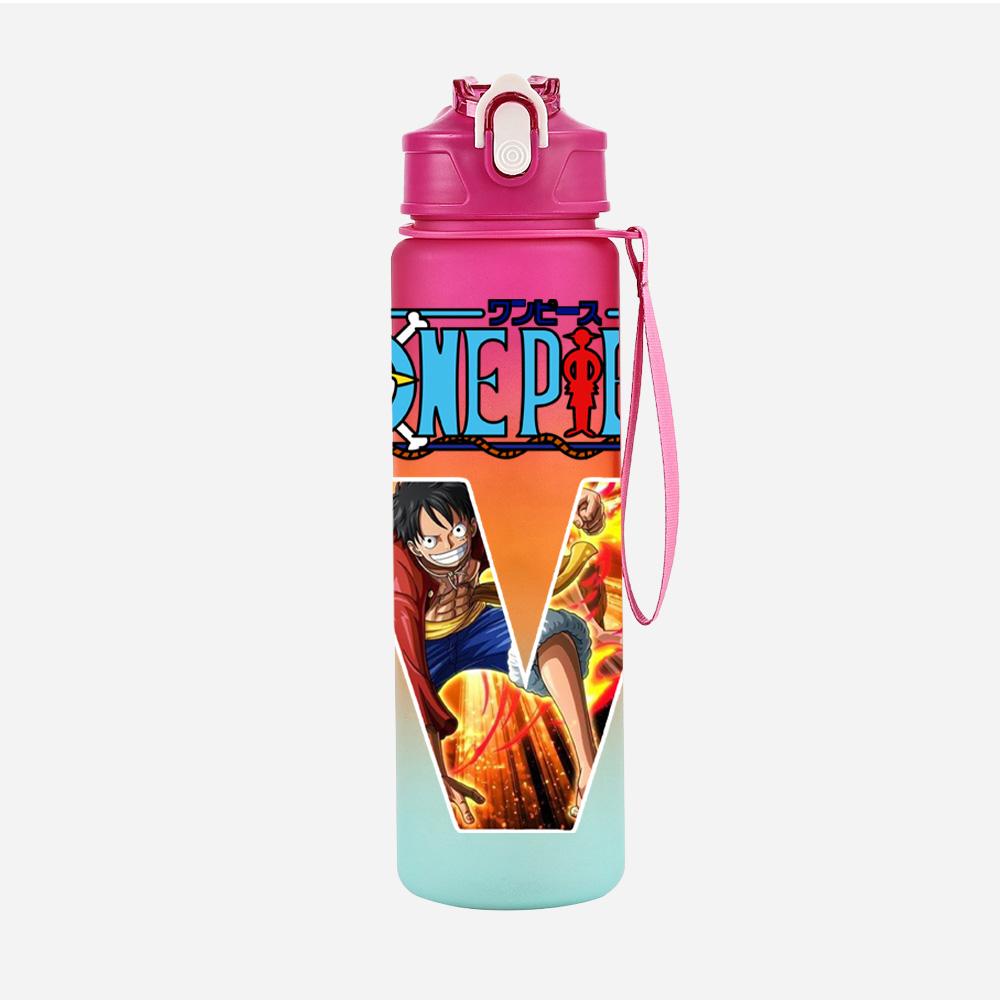 Anime A-Z 26 English Letters Printed Character Large Capacity Water Cup Demon Hunters Outdoor Portable Drinking Bottle for Boy Girl