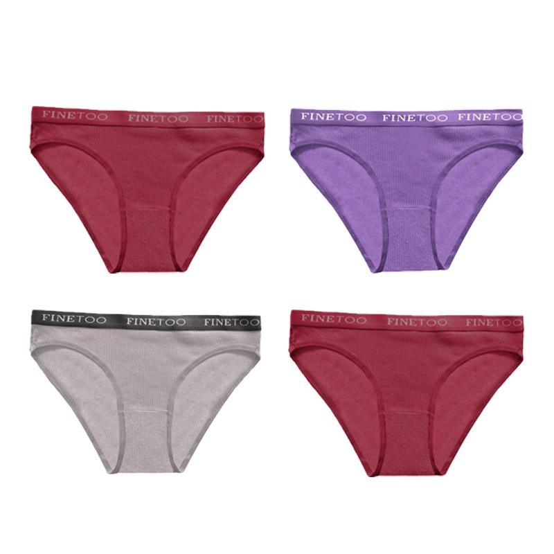 FINETOO 4Pcs/set Calcinhas Sem Costura Calcinhas Femininas Cuecas Cuecas Calcinhas de Cor Sólida Lingerie Íntima M-XL Quente