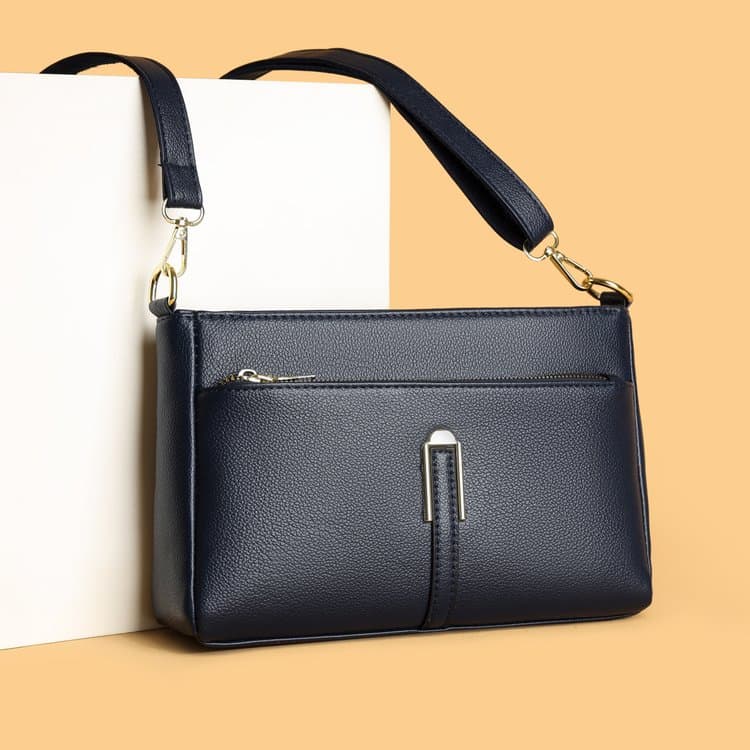 Lychee pattern leather commuter shoulder bag women's messenger bag