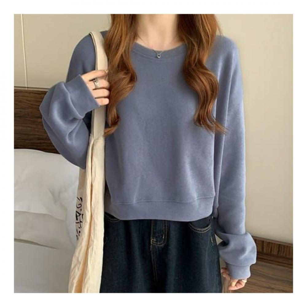 Navava Cropped Long Sleeve Solid T shirT nT1936