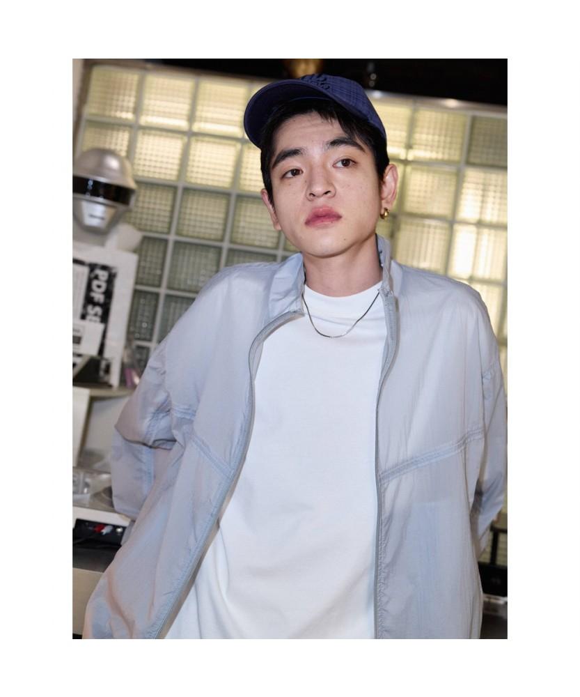 Saendeusaundeu (Unisex) Big Logo Check Combination Ball Cap Navy